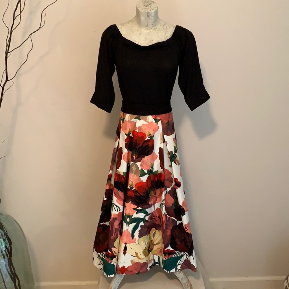 WHBM Floral Midi Skirt